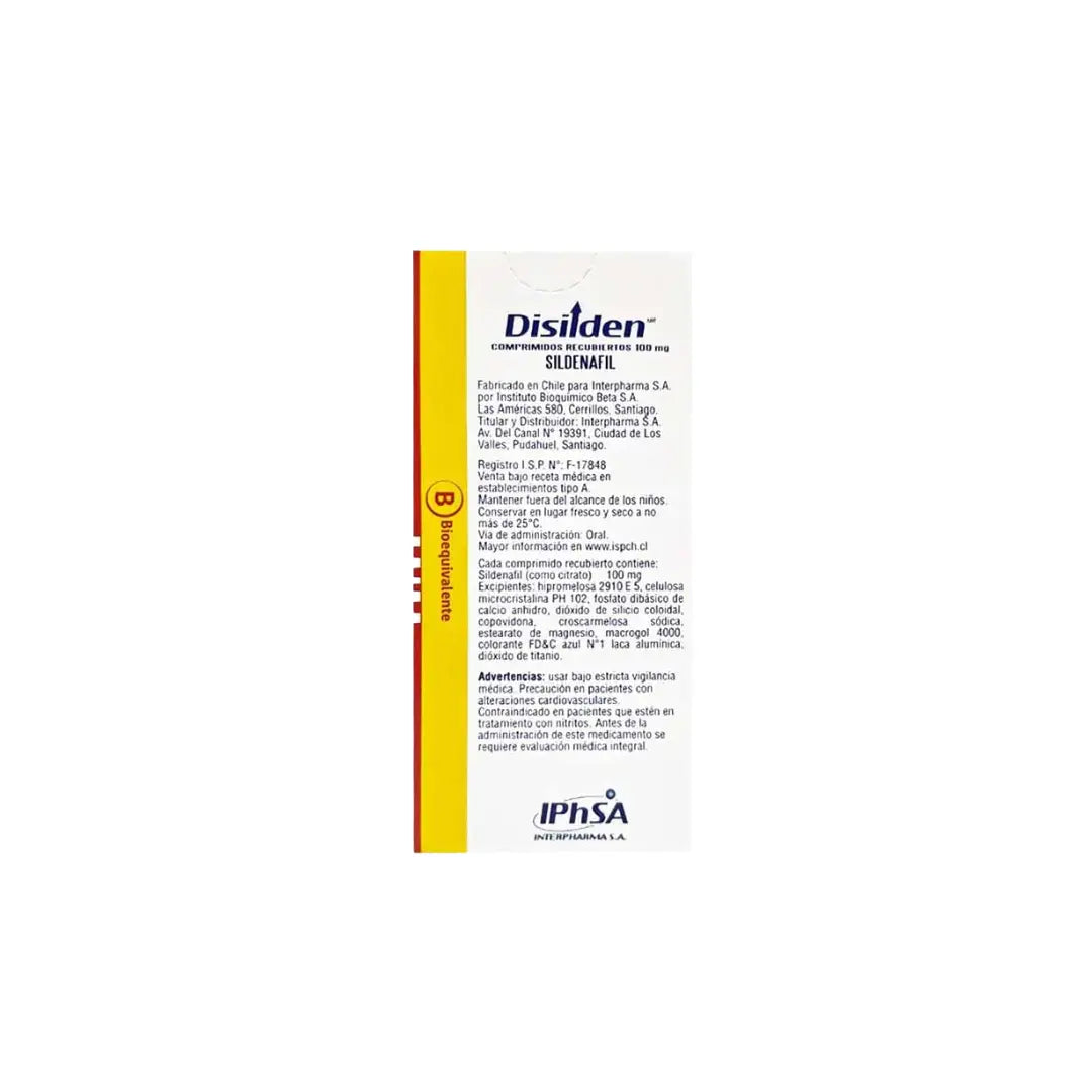 Disiden - Sildenafilo 100 mg 1 comprimido recubierto