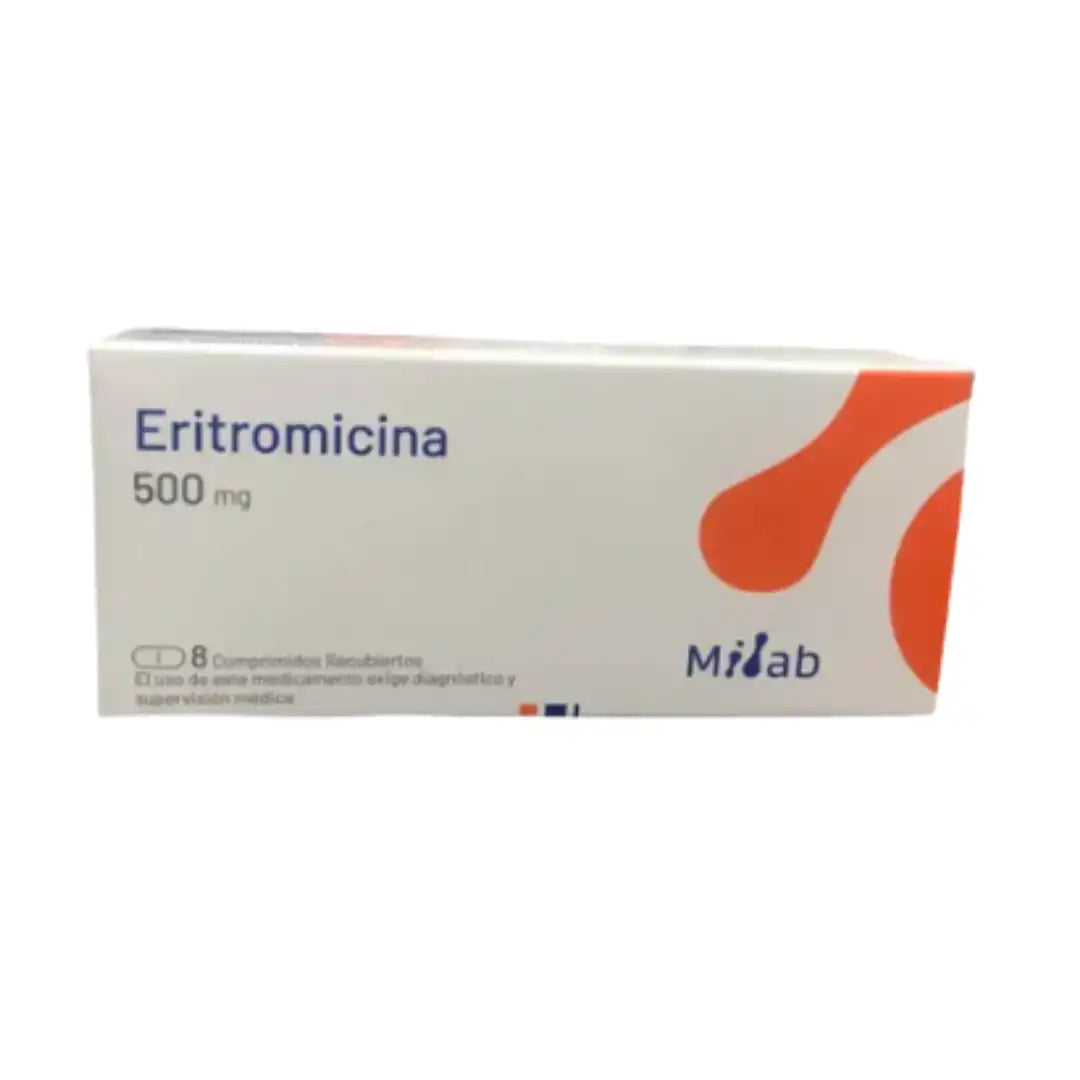 eritromicina 500 mg x 8 comprimidos Milab