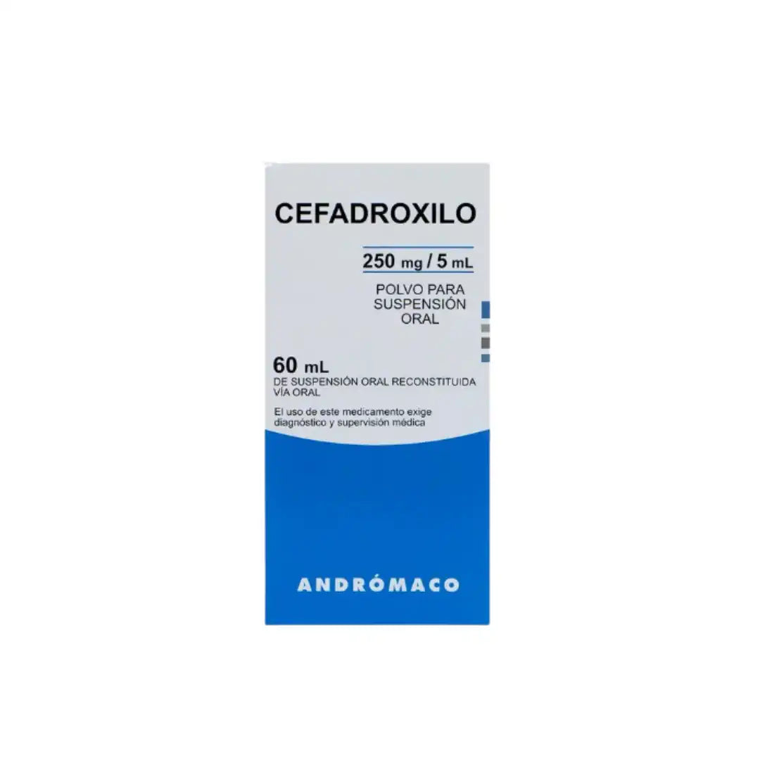 Cefadroxilo 250 mg/5 mL polvo suspension oral 60 mL Andromaco