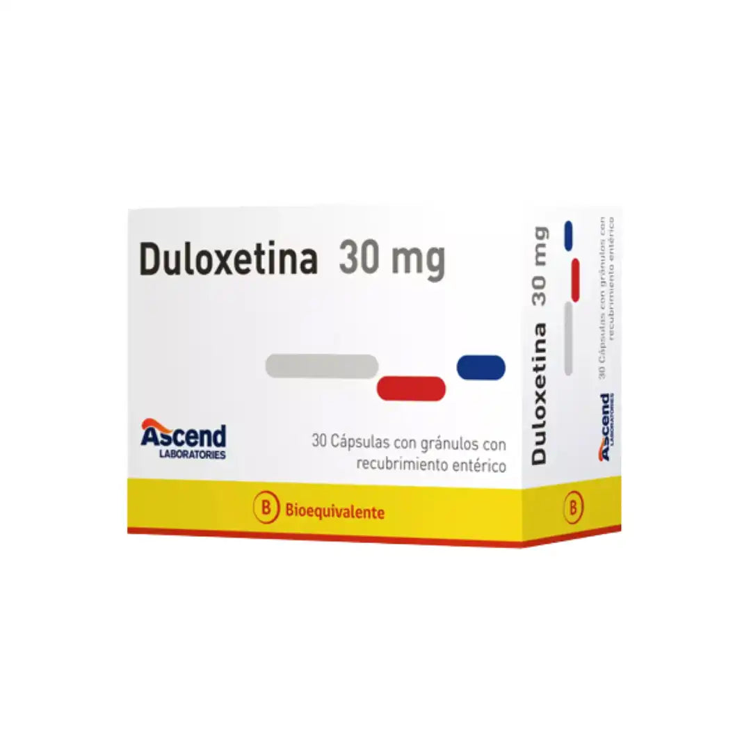 Duloxetina 30 mg x 30 capsulas Ascend