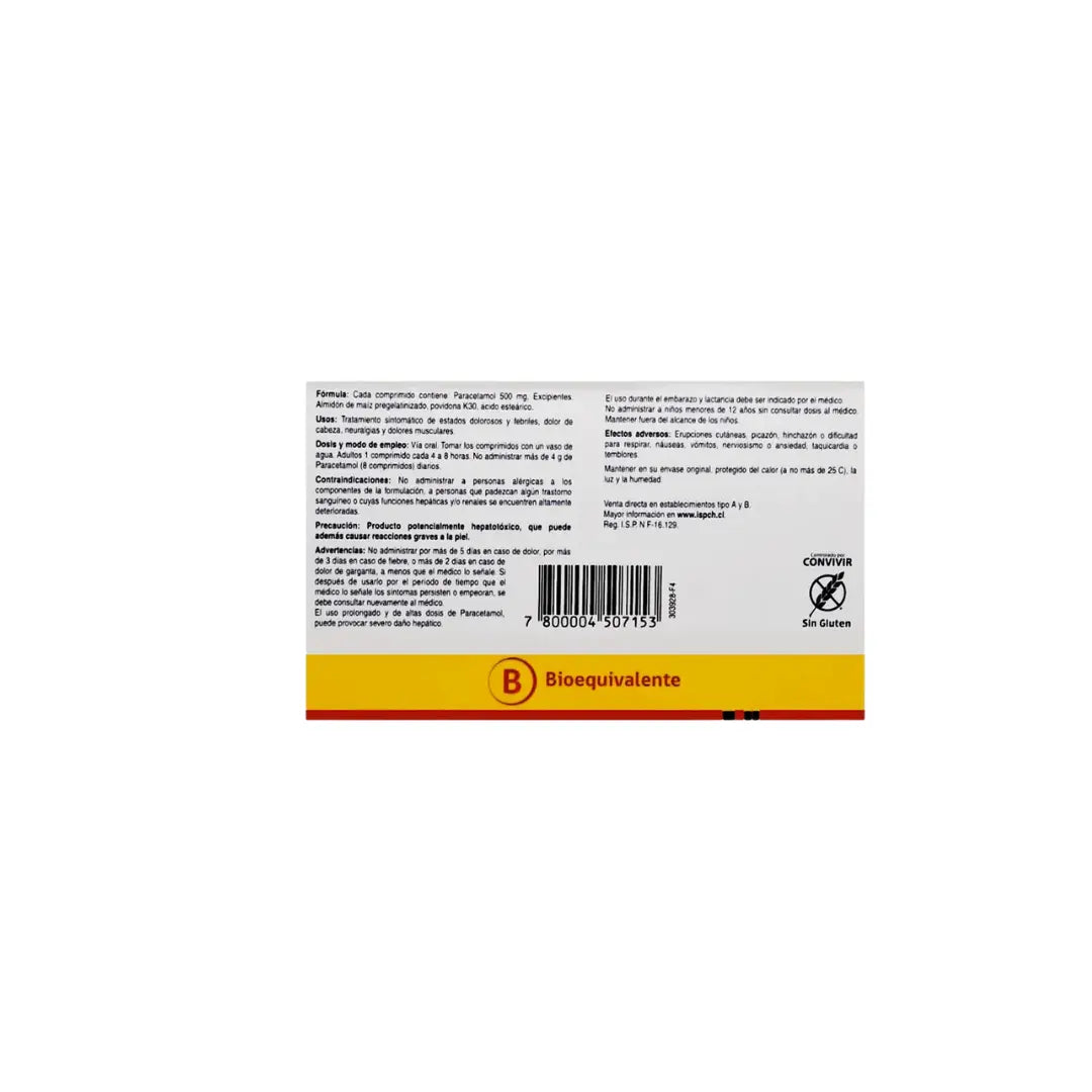 Tapsin - Paracetamol 500 mg 24 Comprimidos