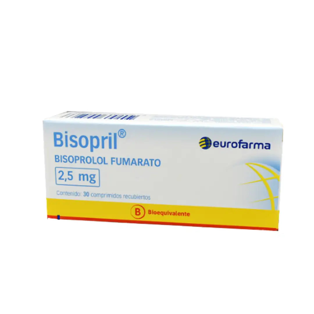 Bisopril - Bisoprolol 2.5 mg x 30 comprimidos recubiertos eurofarma