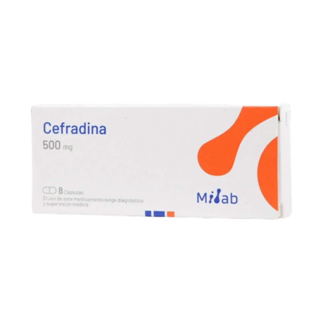 Cefradina 500 mg x 8 capsulas milab