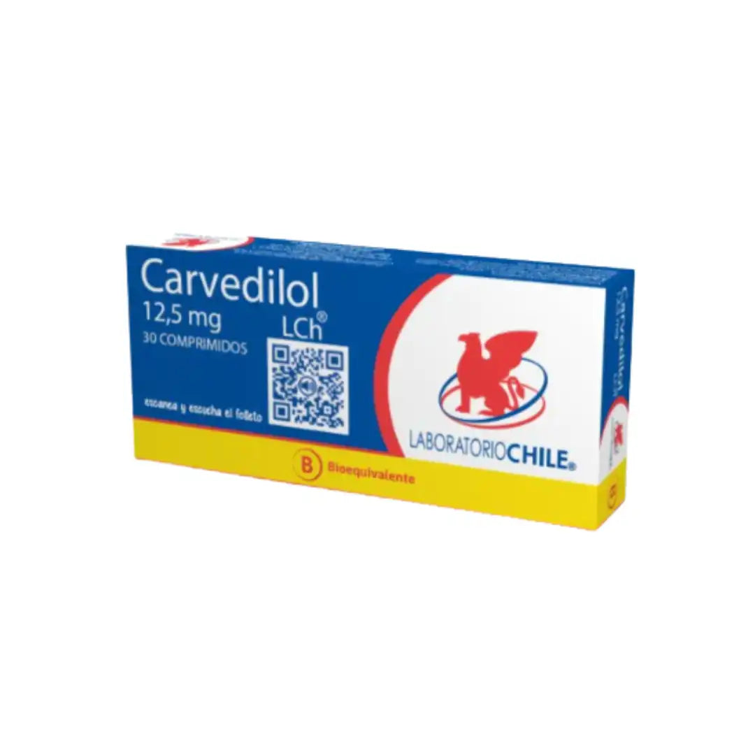 Carvedilol 12.5 mg x 30 comprimidos laboratorio chile
