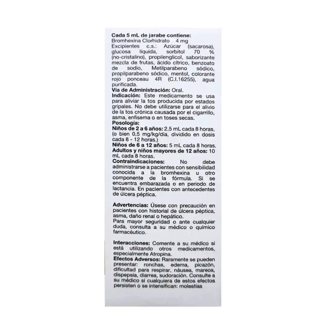 Bromhexina Clorhidrato 4 mg/5 ml – Jarabe 100 ml (OPKO)