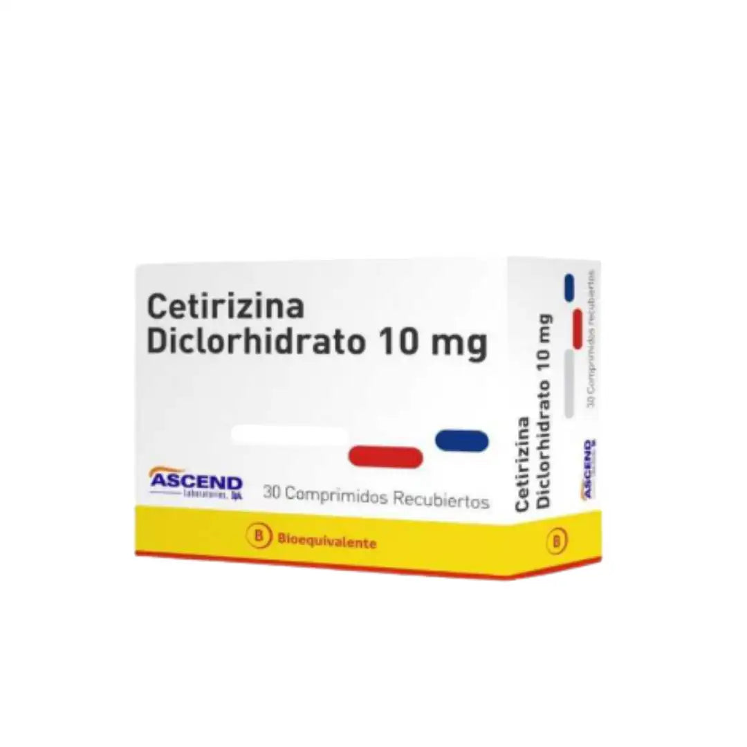 Cetirizina diclorhidrato 10 mg x 30 comprimidos Ascend