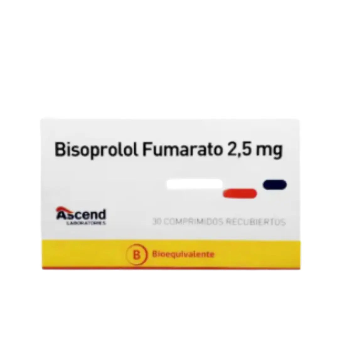 Bisoprolol Fumarato 2.5 mg x 30 comprimidos Ascend