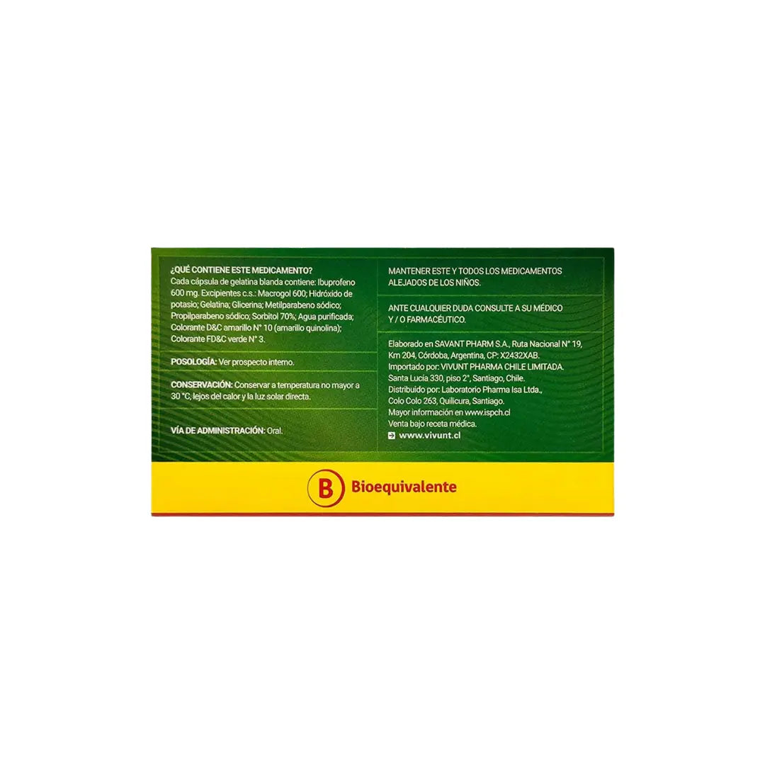 DorAliv Iboprufeno 600 mg 10 capsulas blandas