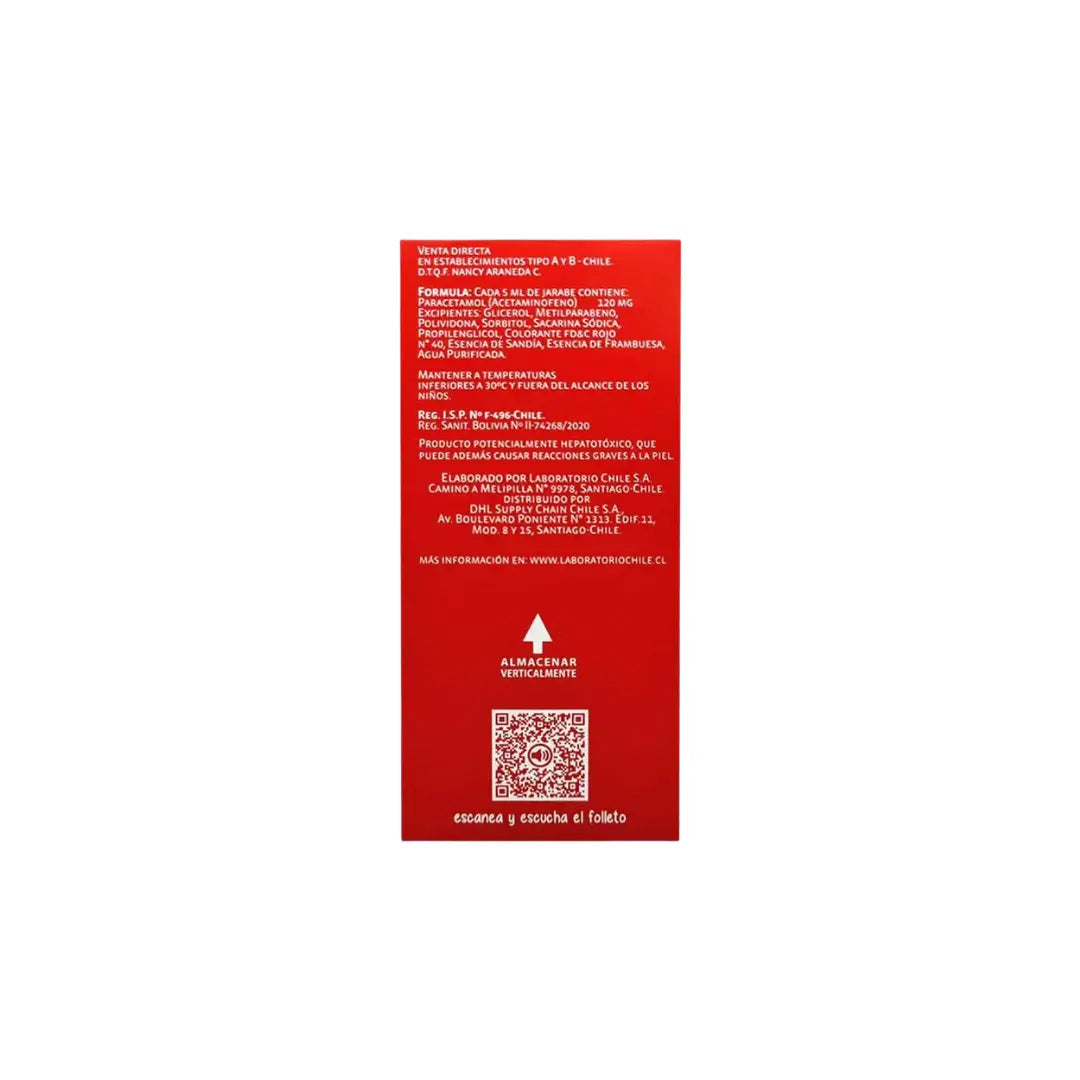 Kitadol Jarabe - Paracetamol 120 mg / 5 ml - 100 ml