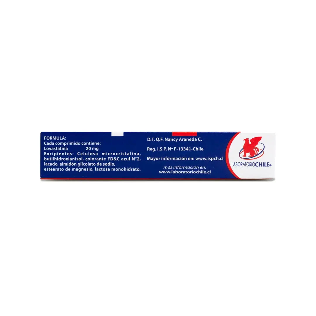Lovastatina 20 mg 28 Comprimidos