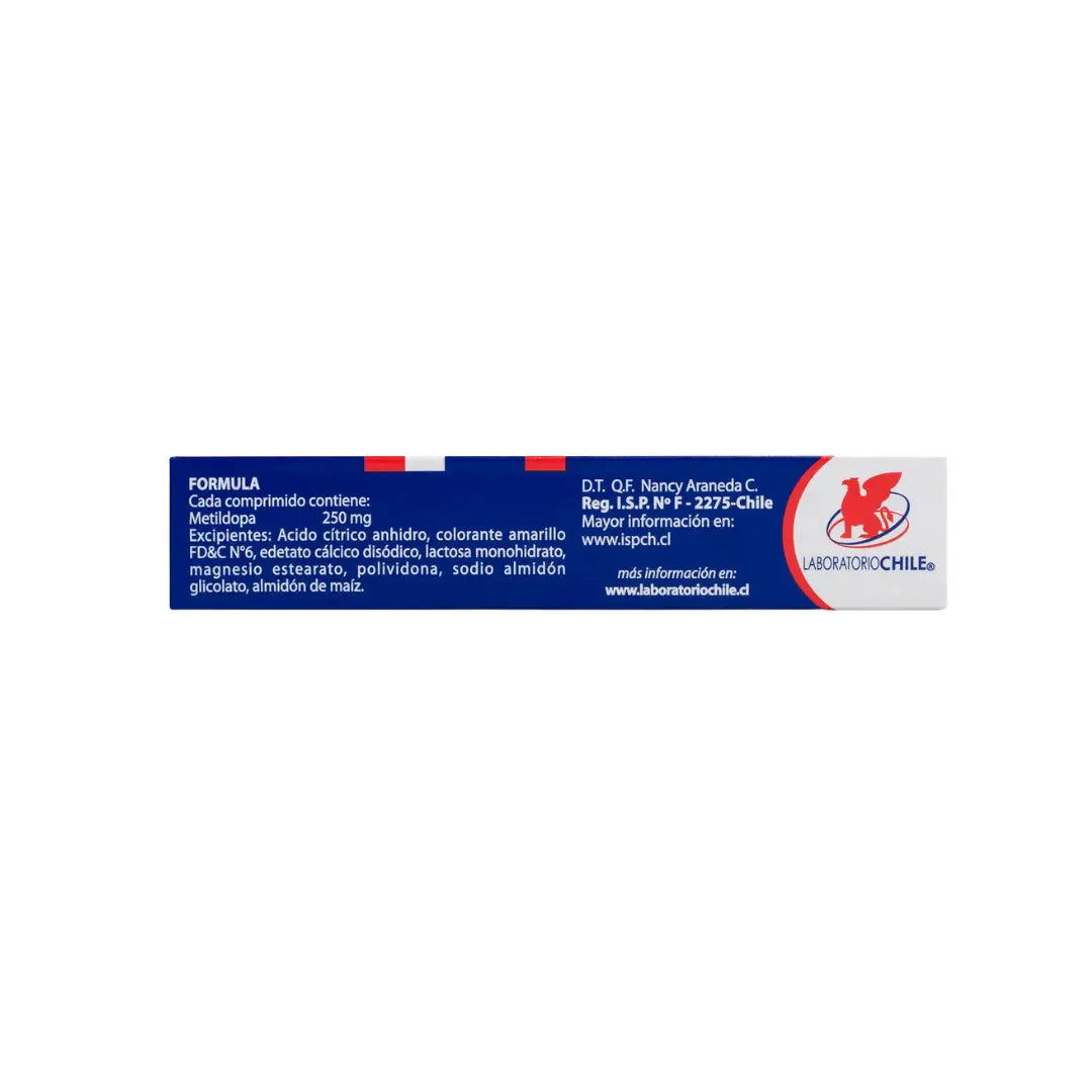 Metildopa 250 mg 20 Comprimidos