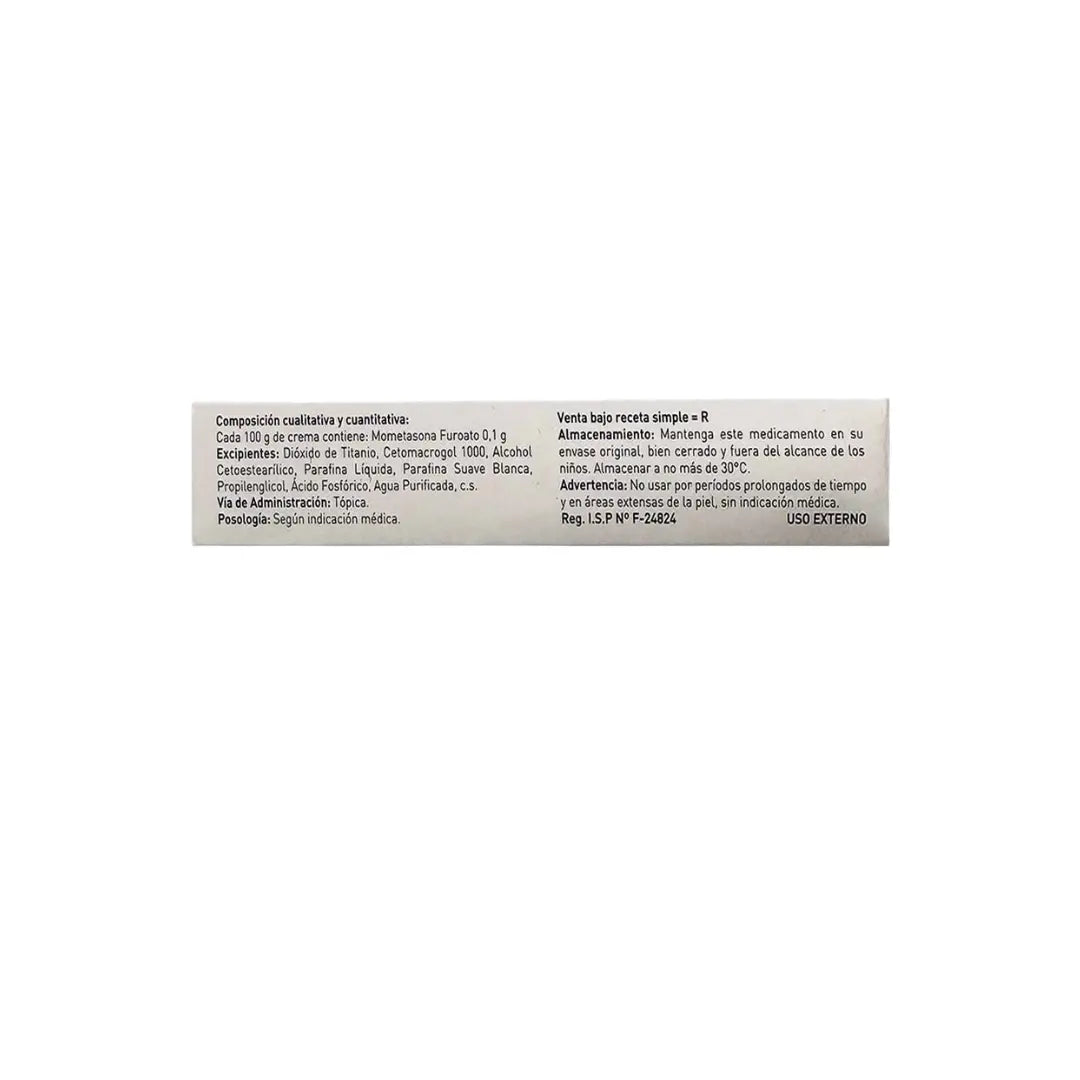 Mometasona Furoato Crema Tópica 0.1% 15 gr