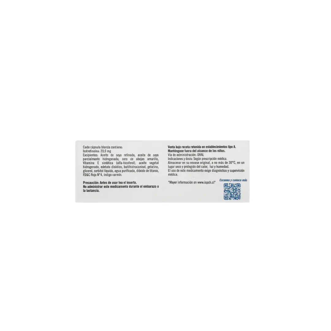 Oralne - Isotretinoina 20 mg Capsulas