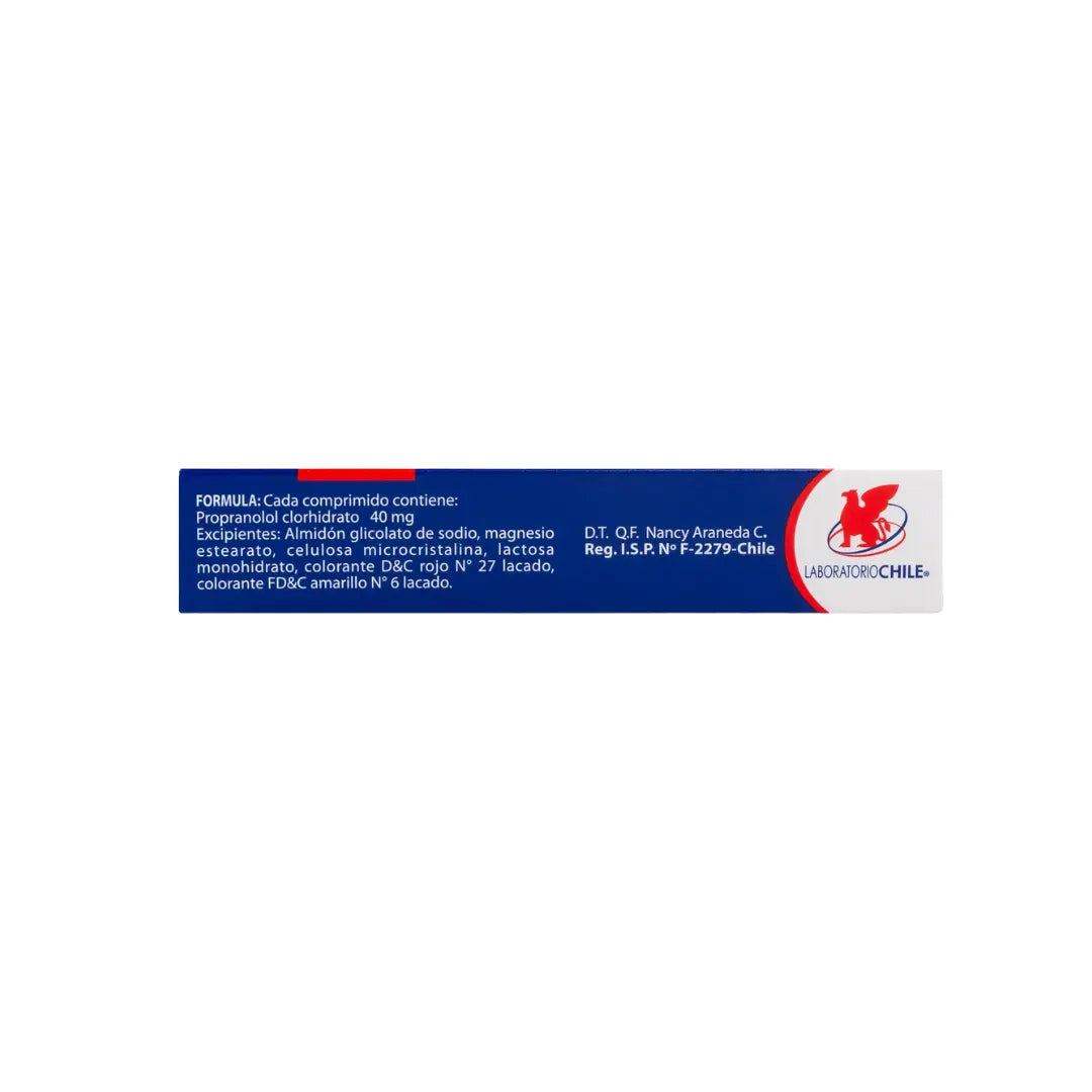 Propranolol 40 mg 20 Comprimidos