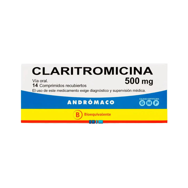 Claritromicina 500 mg 14 Comprimidos Recubiertos