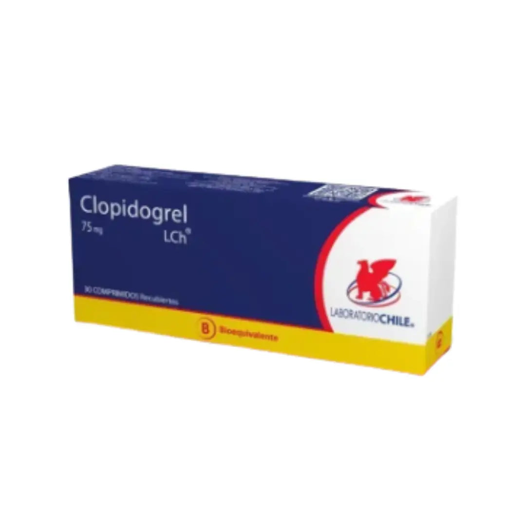 Clopidogrel 75 mg x 30 comprimidos laboratorio chile