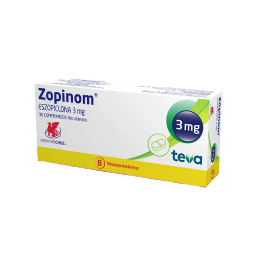 Zopinom-Eszopiclona 3 mg x 30 comprimidos laboratorio chile