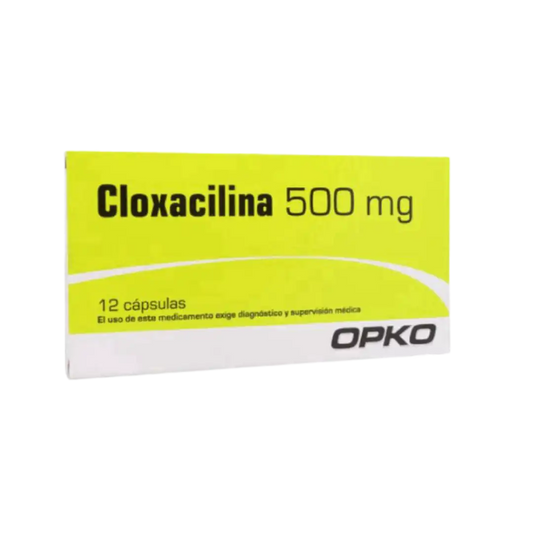 Cloxacilina 500 mg x 12 capsulas opko