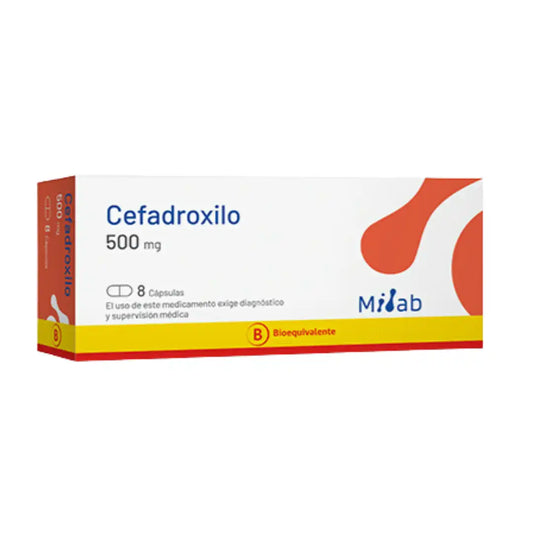 Cefadroxilo 500 mg x 8  capsulas milab