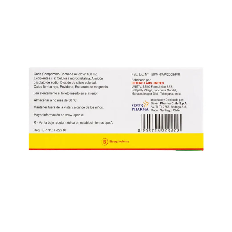 Aciclovir 400 mg – 32 Comprimidos
