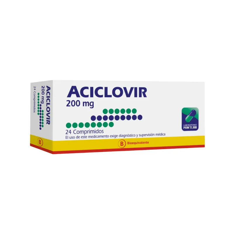 Aciclovir 200 mg – 24 Comprimidos (Mintlab)