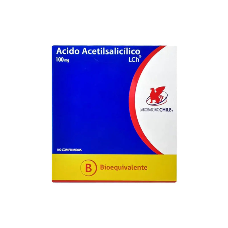 Ácido Acetilsalicílico 100 mg - 100 Comprimidos - Laboratorio Chile