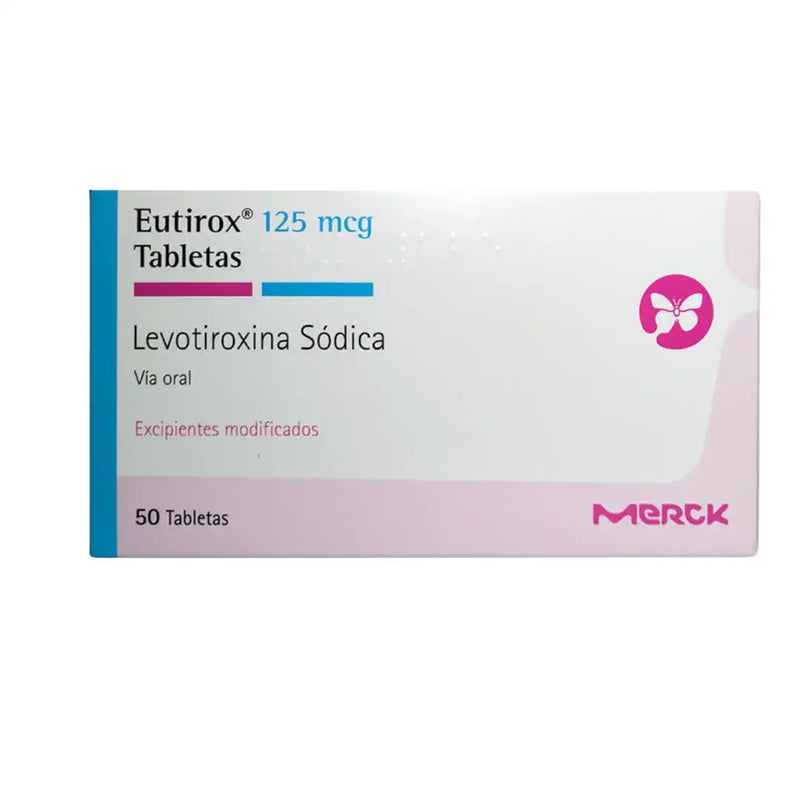 Eutirox 125 mcg – Levotiroxina Sódica – 50 Comprimidos (Merck)