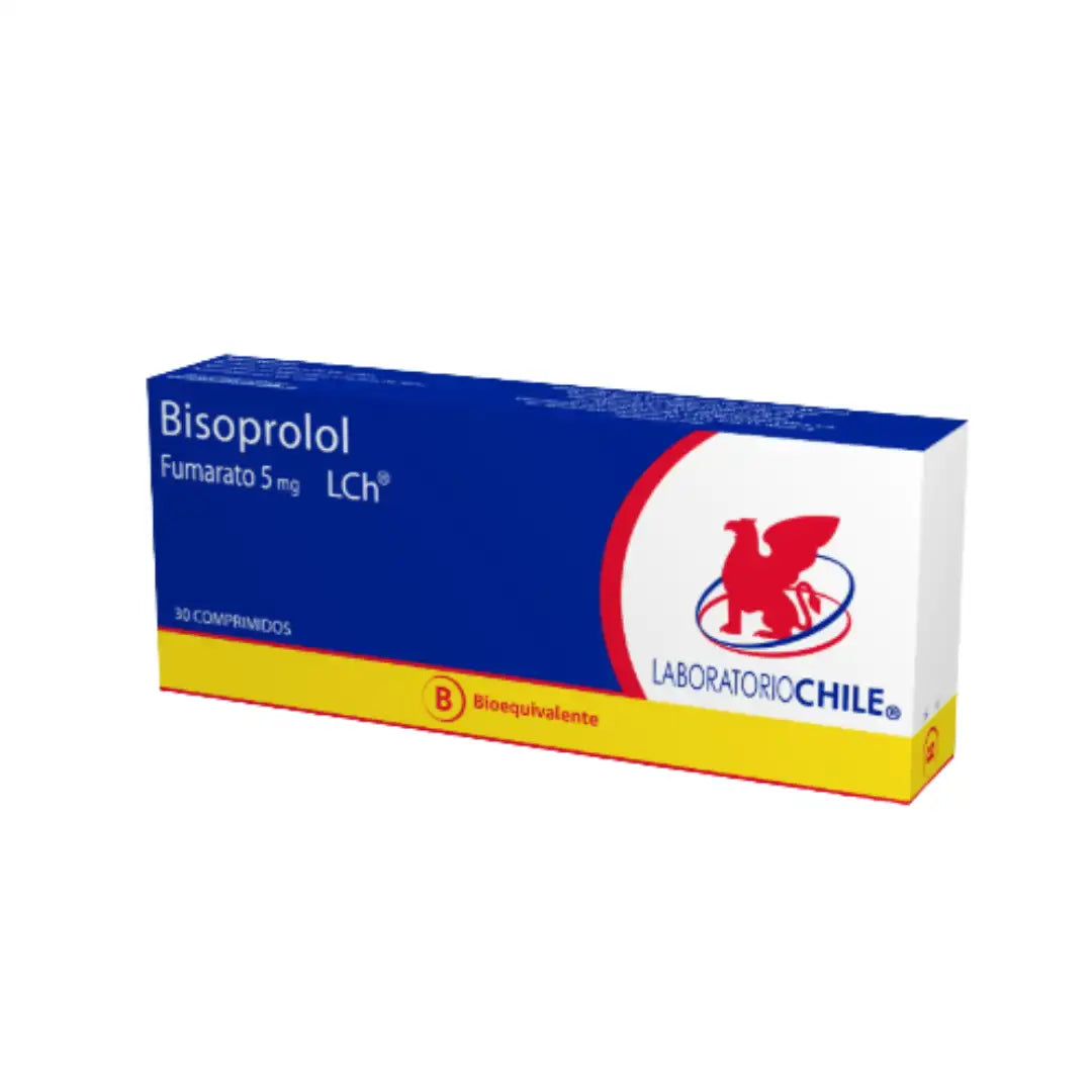 Bisoprolol fumarato 5 mg x 30 comprimidos laboratorio chile