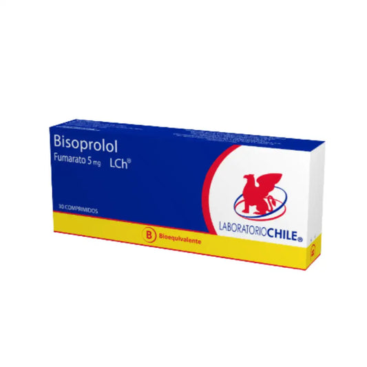 Bisoprolol fumarato 5 mg x 30 comprimidos laboratorio chile