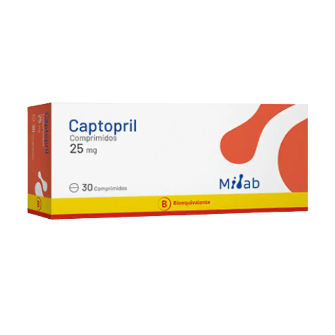 Captopril 25 mg x 30 comprimidos milab
