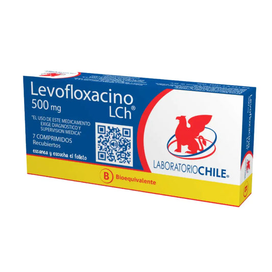 Levofloxacino 500 mg – 7 Comprimidos Recubiertos (Laboratorio Chile)