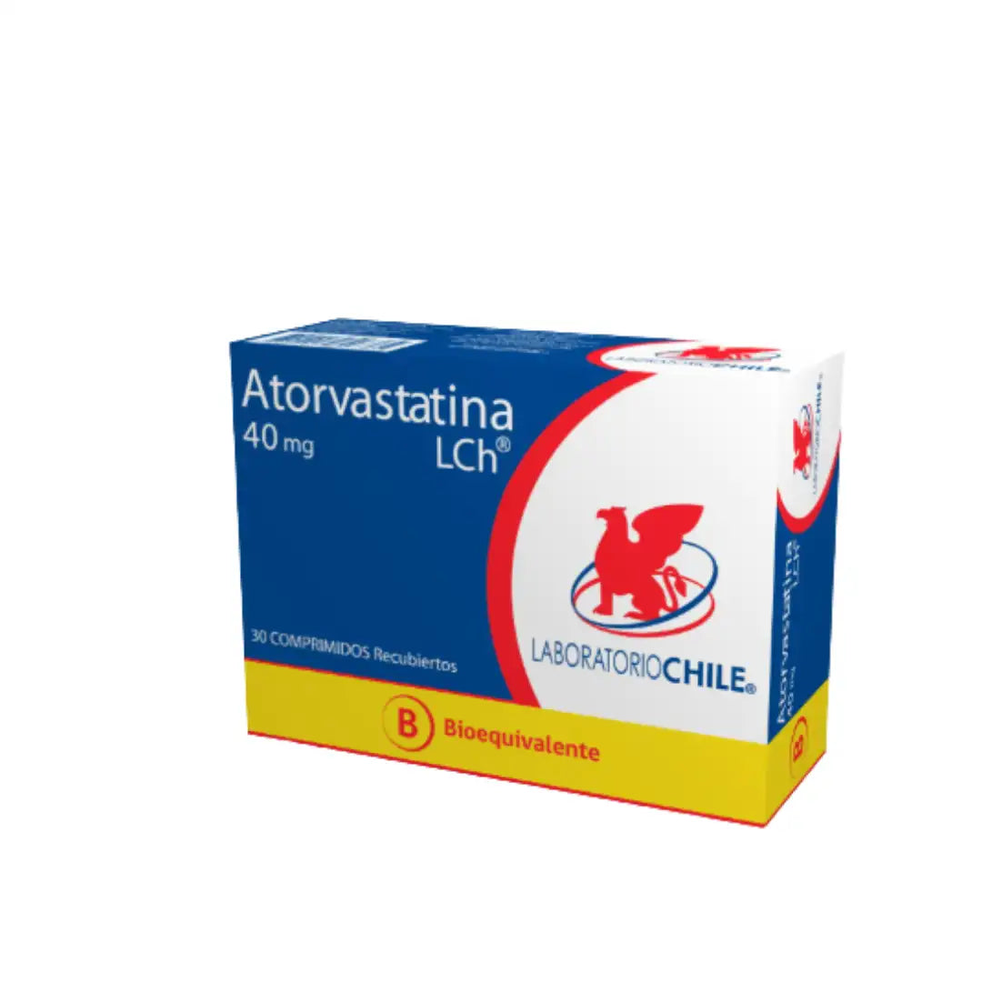 Atorvastatina 40 mg x 30 comprimidos recubiertos laboratorio chile