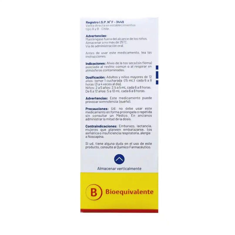 Noscapina 5 mg/5 ml – Jarabe 100 ml (Mintlab)