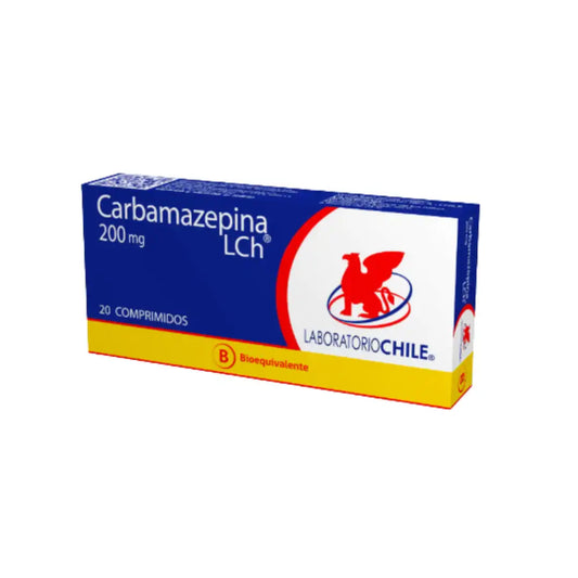 Carbamazepina 200 mg x 20 comprimidos laboratorio chile
