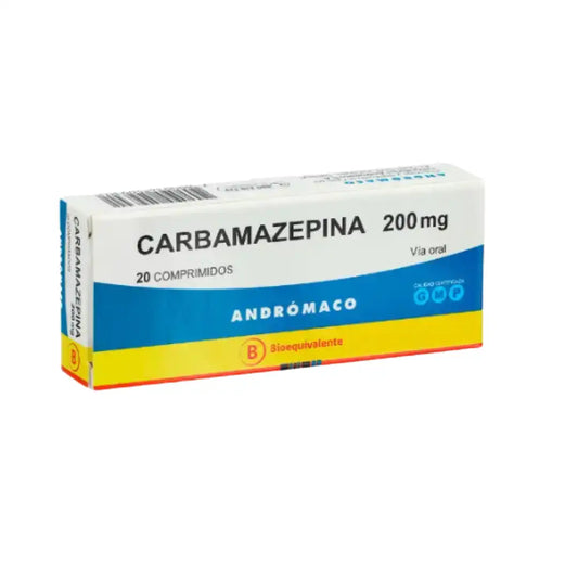 Carbamazepina 200 mg x 20 comprimidos Andromaco