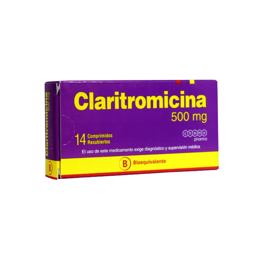 Claritromicina 500 mg x 14 comprimidos chemopharma
