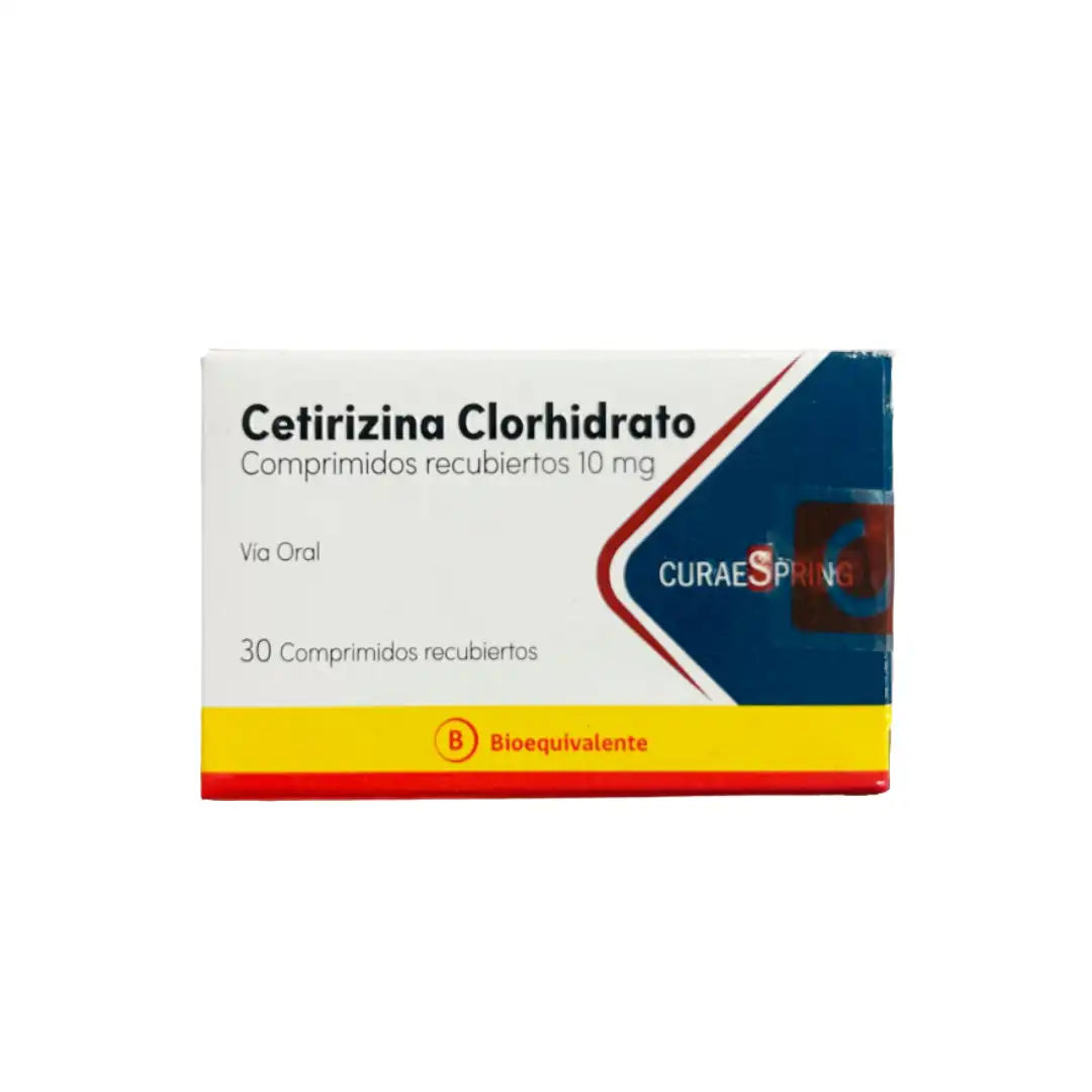 Cetirizina clorhidrato 10 mg x 30 comprimidos Curaespring