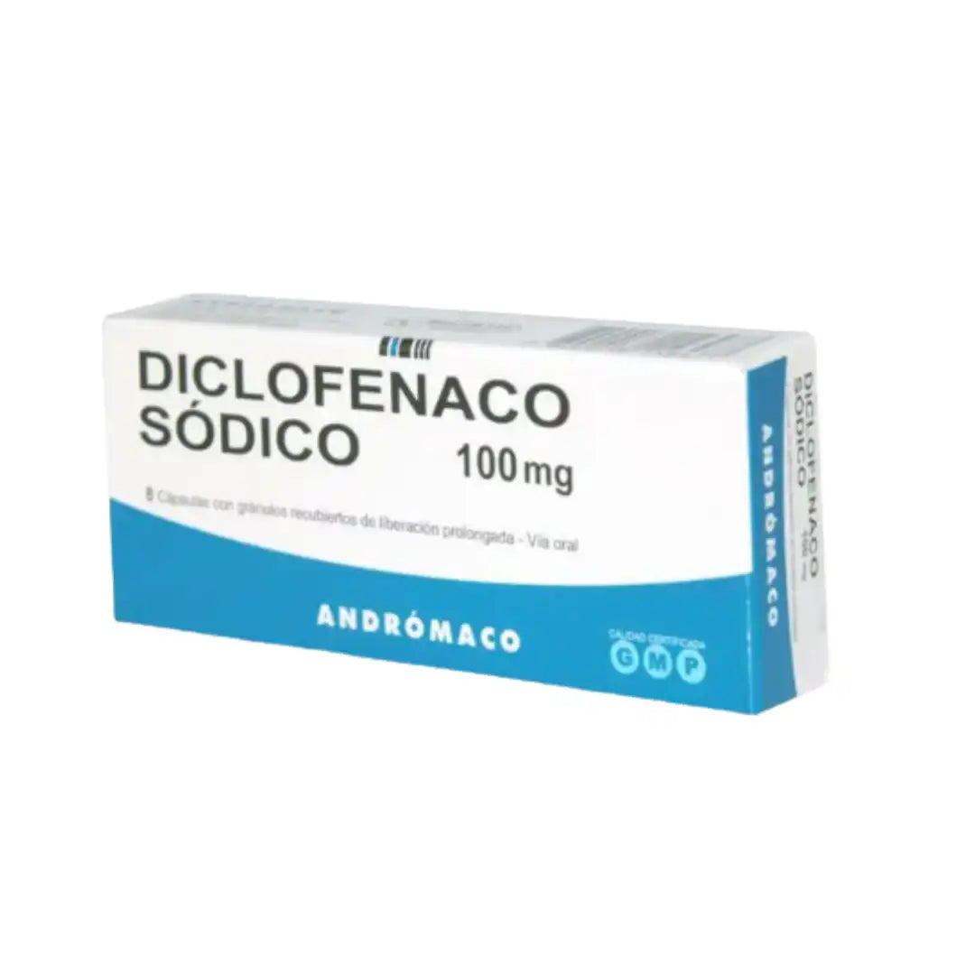 Diclofenaco sódico 100mg x 8 capsulas Andromaco