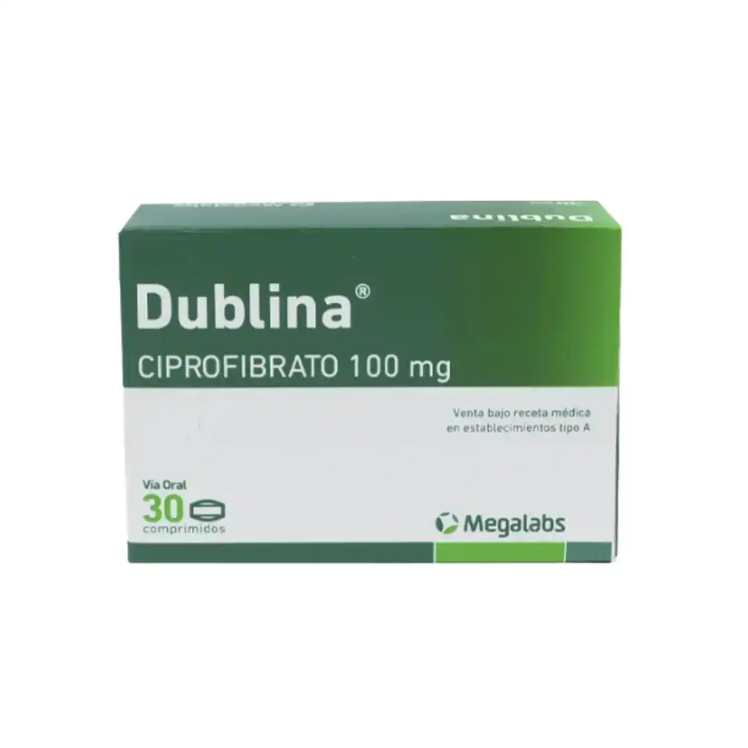 Dublina - ciprofibrato 100 mg x 30 comprimidos Megalabs
