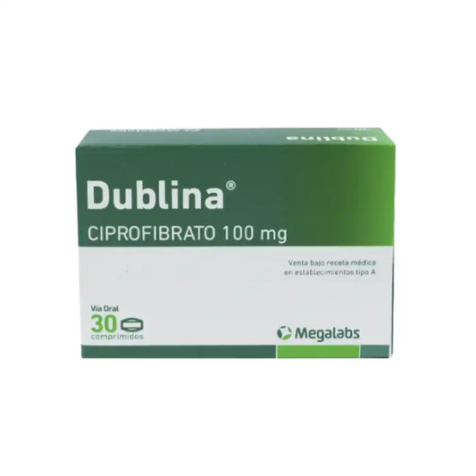 Dublina - ciprofibrato 100 mg x 30 comprimidos Megalabs