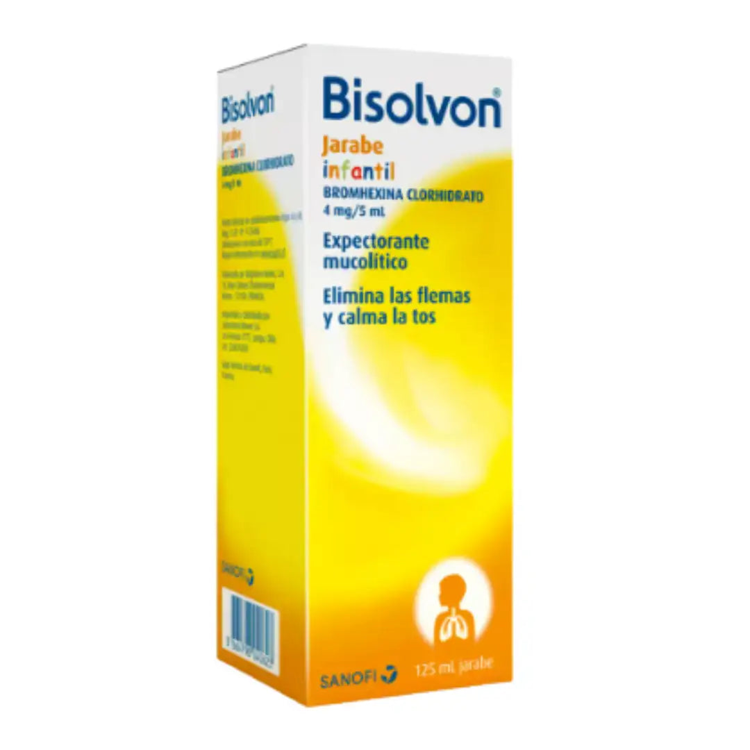 Bisolvon Jarabe infantil 125 mL - Bromhexina Clorhidrato 4 mg/5 mL