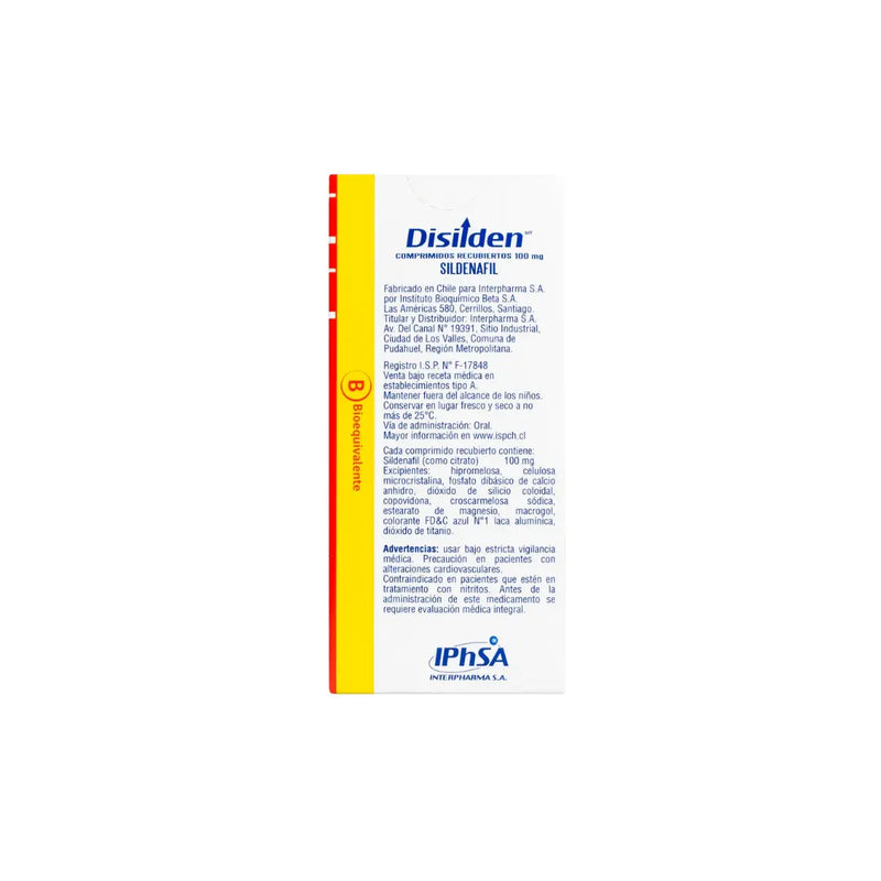 Disilden - Sildenafil 100 mg 10 Comprimidos