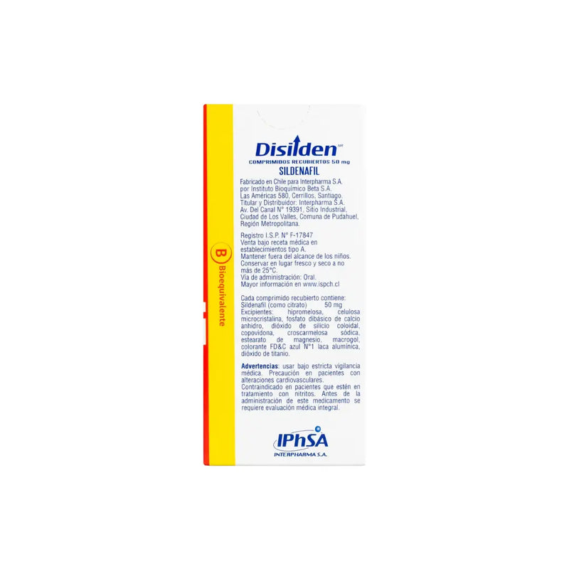 Disilden - Sildenafil 50 mg 10Comprimidos