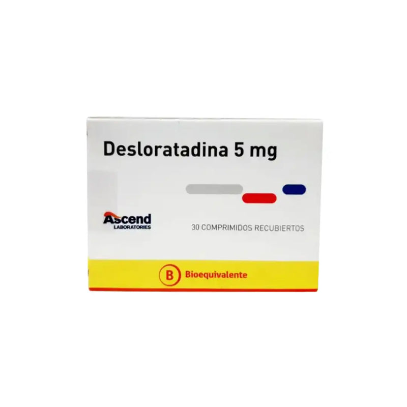 Desloratadina 5 mg (Ascend) – 30 comprimidos recubiertos