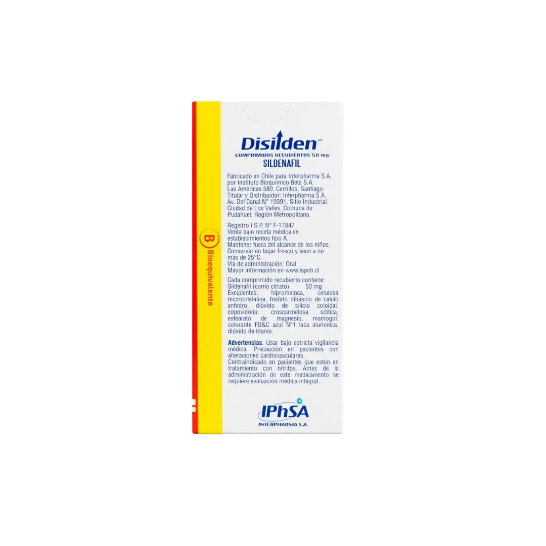 Segunda F-17847 Disilden - Sildenafil 50 mg 5 Comprimidos