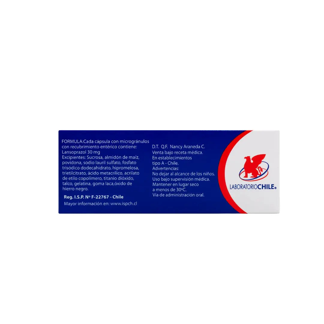 Lansoprazol 30 mg – Laboratorio Chile (LCh)