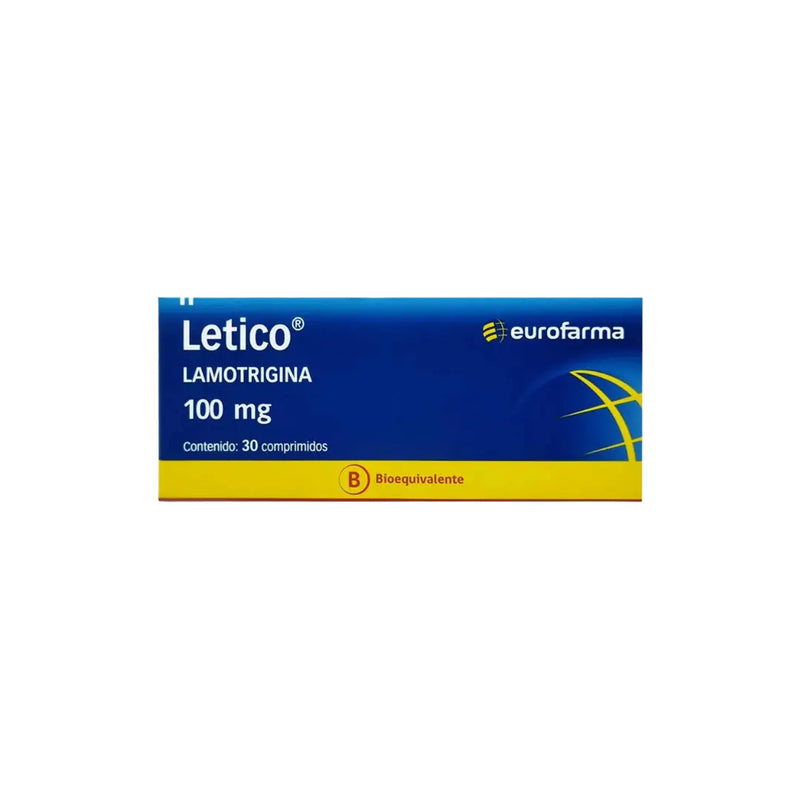 Letico - Lamotrigina 100 mg - 30 Comprimidos