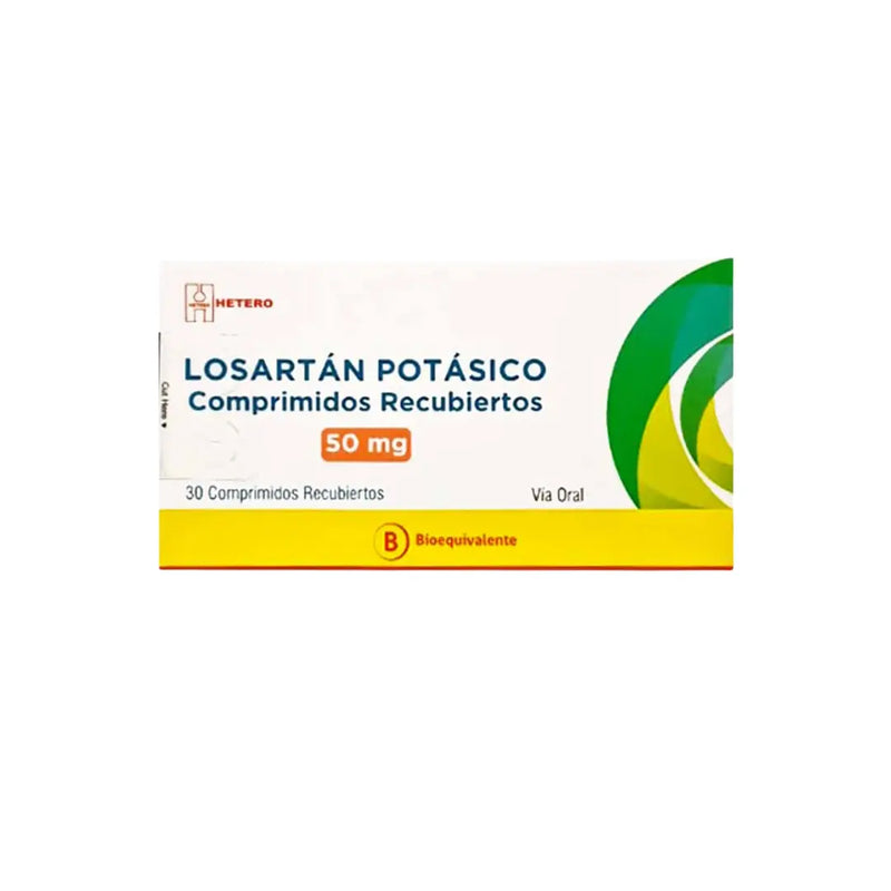 Losartán Potásico 50 mg 30 Comprimidos Recubiertos