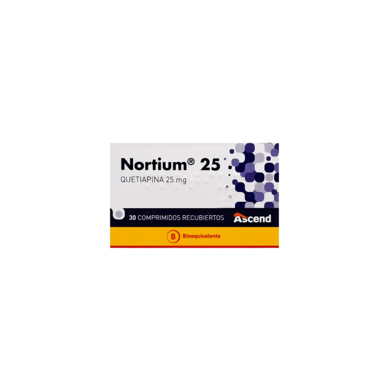 Nortium 25 - Quetiapina 25 mg 30 Comprimidos