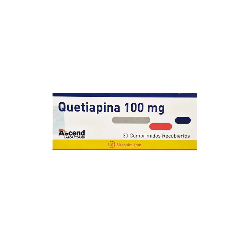 Quetiapina 100 mg - 30 Comprimidos Recubiertos